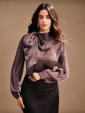Load image into Gallery viewer, Amethyst Bow Blouse