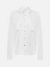 Load image into Gallery viewer, Bow silk shirt | White