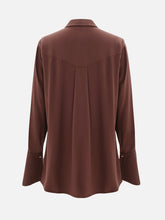 Load image into Gallery viewer, Silk loose shirt | Chocolate