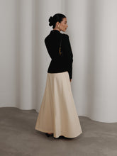 Load image into Gallery viewer, Flared silk skirt | Cream