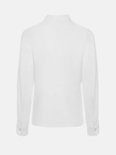 Load image into Gallery viewer, Bow silk shirt | White