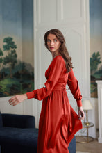 Load image into Gallery viewer, Rouge Silk Dress | Terracotta