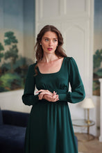 Load image into Gallery viewer, Rouge Silk Dress | Deep green