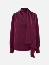 Load image into Gallery viewer, Blouse with decorative scarf | Burgundy