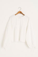 Load image into Gallery viewer, Tie sleeves balloon blouse | White