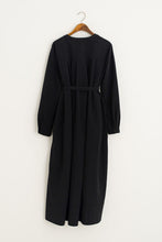 Load image into Gallery viewer, Loose belted dress | Black