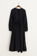 Load image into Gallery viewer, Loose belted dress | Black