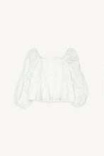 Load image into Gallery viewer, Peplum puff blouse | White
