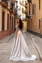 Load image into Gallery viewer, Ice grey silk gown