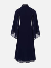 Load image into Gallery viewer, Flared sleeves chiffon dress