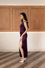 Load image into Gallery viewer, Multiway silk dress | Wine
