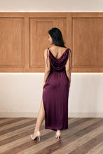 Load image into Gallery viewer, Multiway silk dress | Wine
