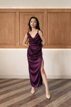 Load image into Gallery viewer, Multiway silk dress | Wine