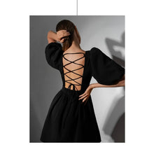 Load image into Gallery viewer, Tie up midi dress