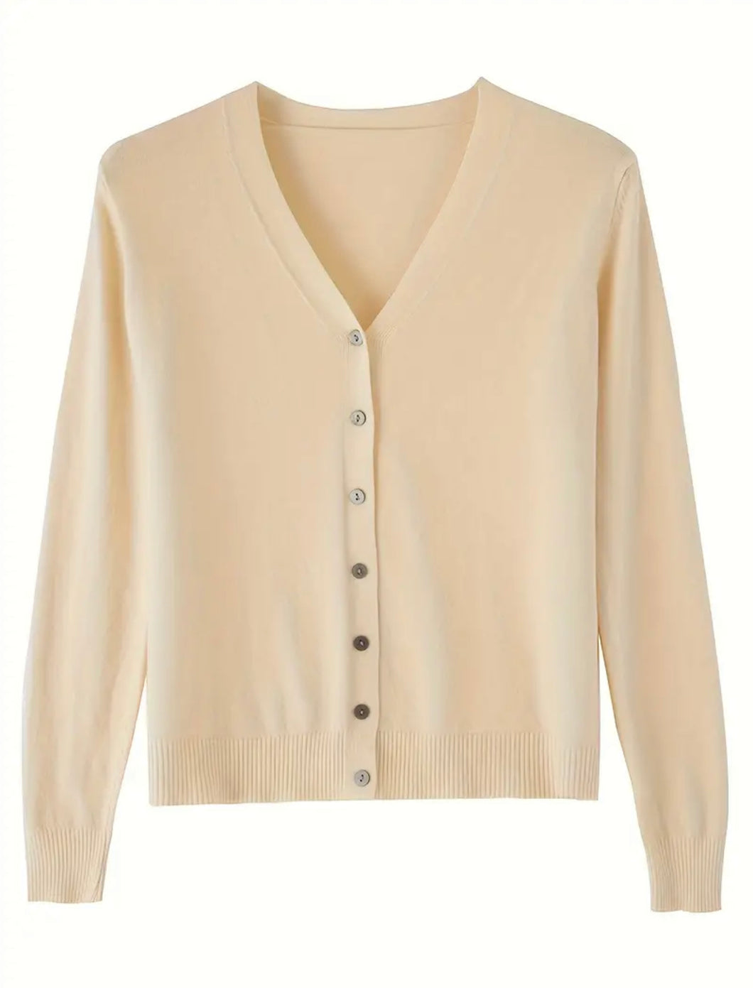 Soft knitted cardigan | Beige