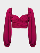 Load image into Gallery viewer, Puff cropped top | Hot pink

