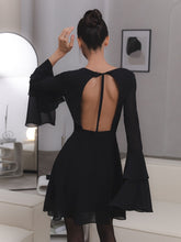 Load image into Gallery viewer, Black chiffon dress
