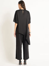 Load image into Gallery viewer, Asymmetric silk co ord set |Black
