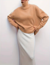 Load image into Gallery viewer, High neck pullover sweater | Sepia
