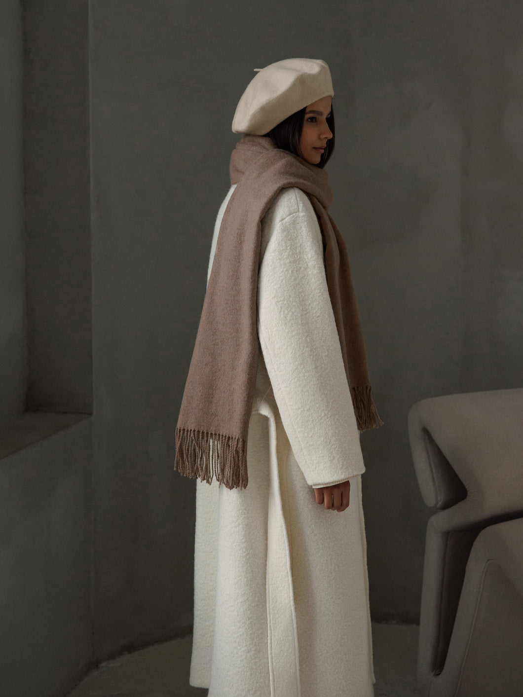 Warm scarf | Coffee
