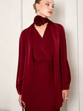 Load image into Gallery viewer, Flower midi dress | Maroon
