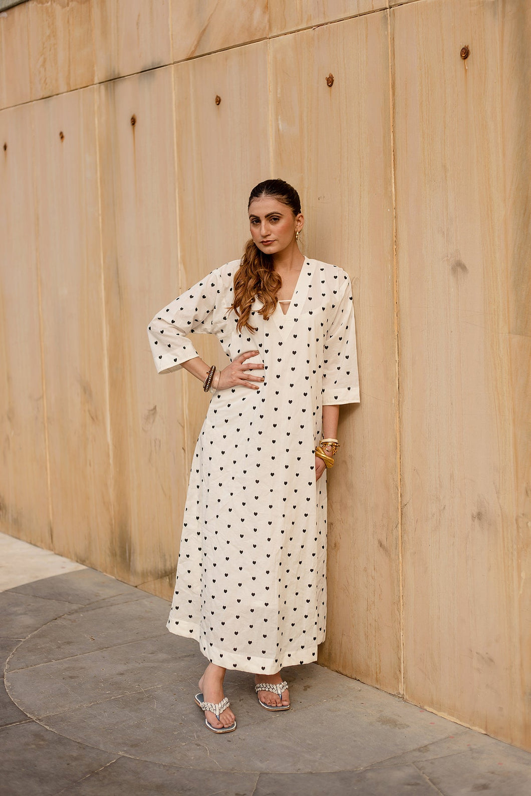 Dil embroidered dress | White