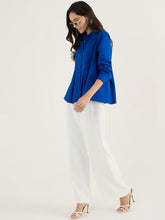 Load image into Gallery viewer, Pleated airline cotton shirt | Blue
