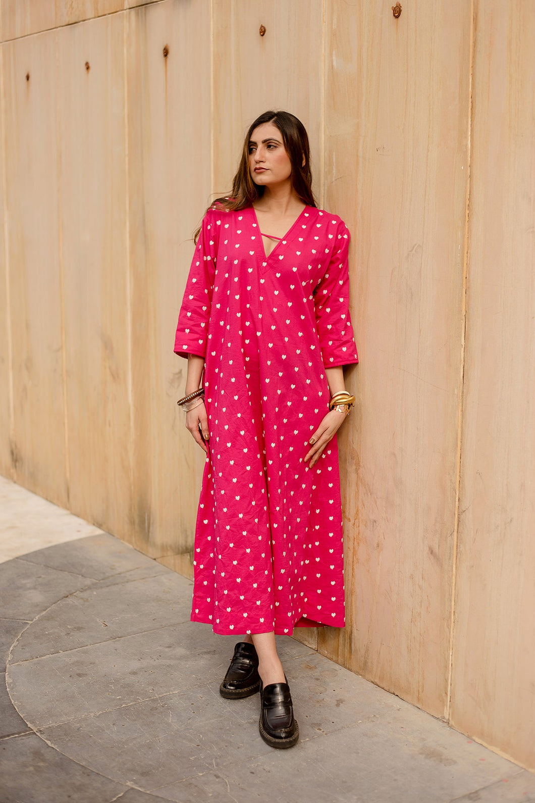 Dil embroidered dress | Pink