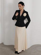 Load image into Gallery viewer, Flared silk skirt | Cream
