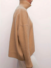 Load image into Gallery viewer, High neck pullover sweater | Sepia
