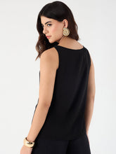 Load image into Gallery viewer, Cowl neck silk top | Black
