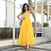 Load image into Gallery viewer, Aureolin Yellow Long Dress
