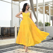 Load image into Gallery viewer, Aureolin Yellow Long Dress
