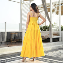 Load image into Gallery viewer, Aureolin Yellow Long Dress
