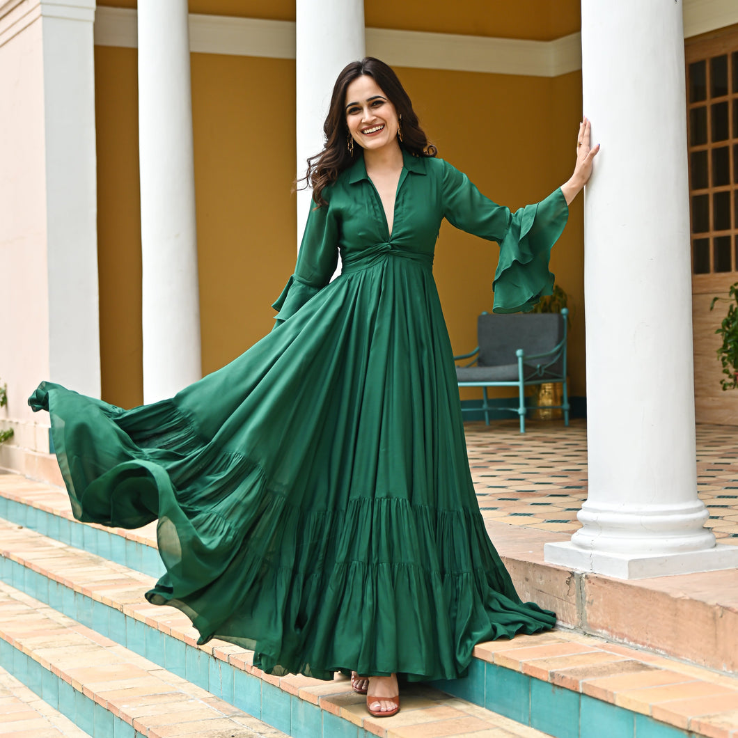 Long cotton gown shop