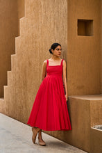 Load image into Gallery viewer, Red cotton dress
