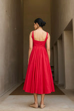 Load image into Gallery viewer, Red cotton dress
