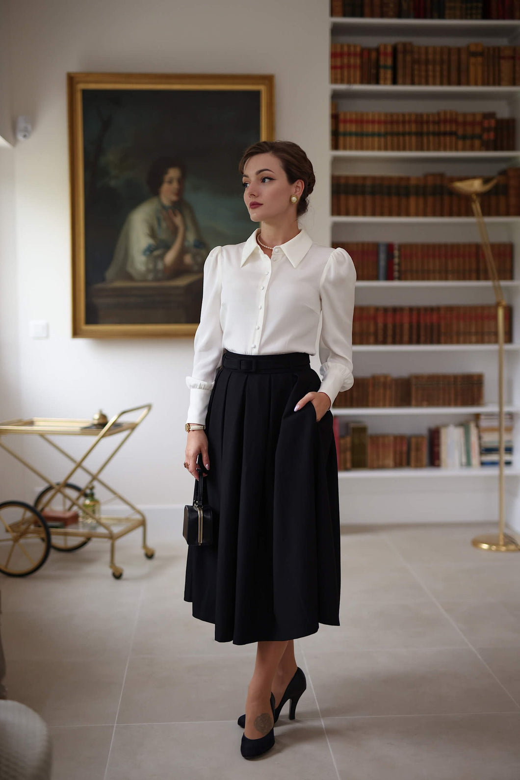 Vivienne Silk Blouse | White