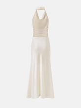 Load image into Gallery viewer, Pearl silk maxi dress | Cream
