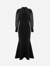 Load image into Gallery viewer, Maxi dress with sheer sleeves
