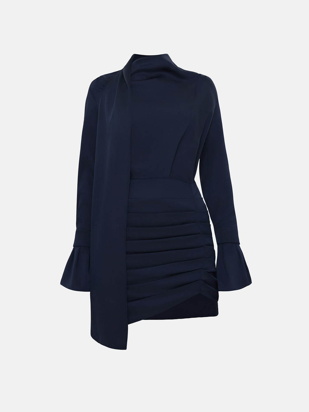 Flowing mini dress | Navy