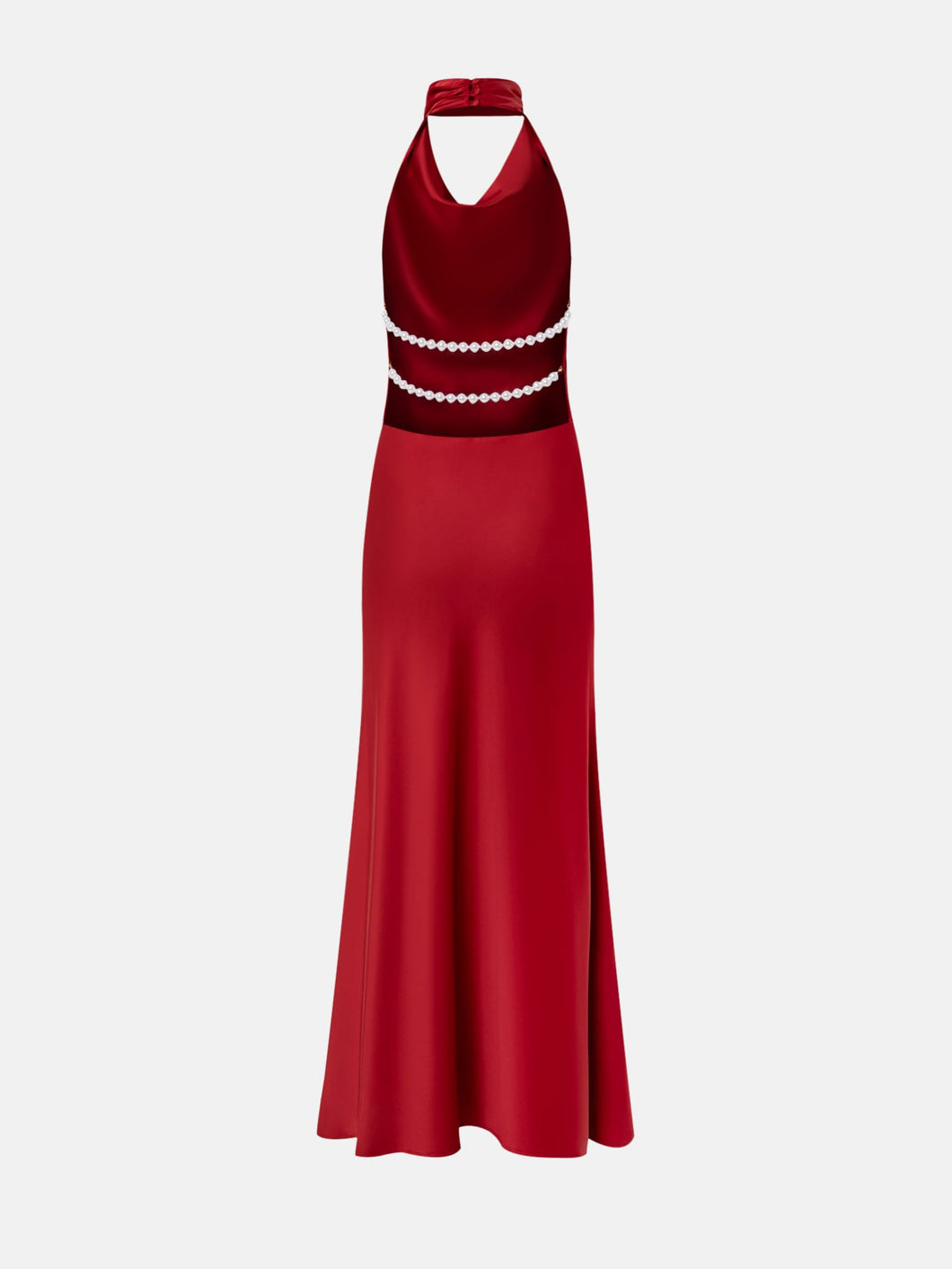 Pearl maxi dress | Red