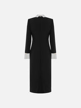 Load image into Gallery viewer, Midi dress with contrasting collar
