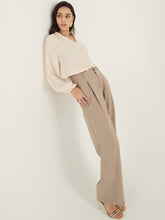 Load image into Gallery viewer, Beige V neck top
