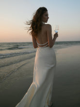 Load image into Gallery viewer, Pearl silk maxi dress | Cream
