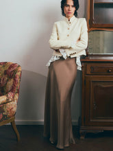 Load image into Gallery viewer, Flared floor length skirt | Coffee
