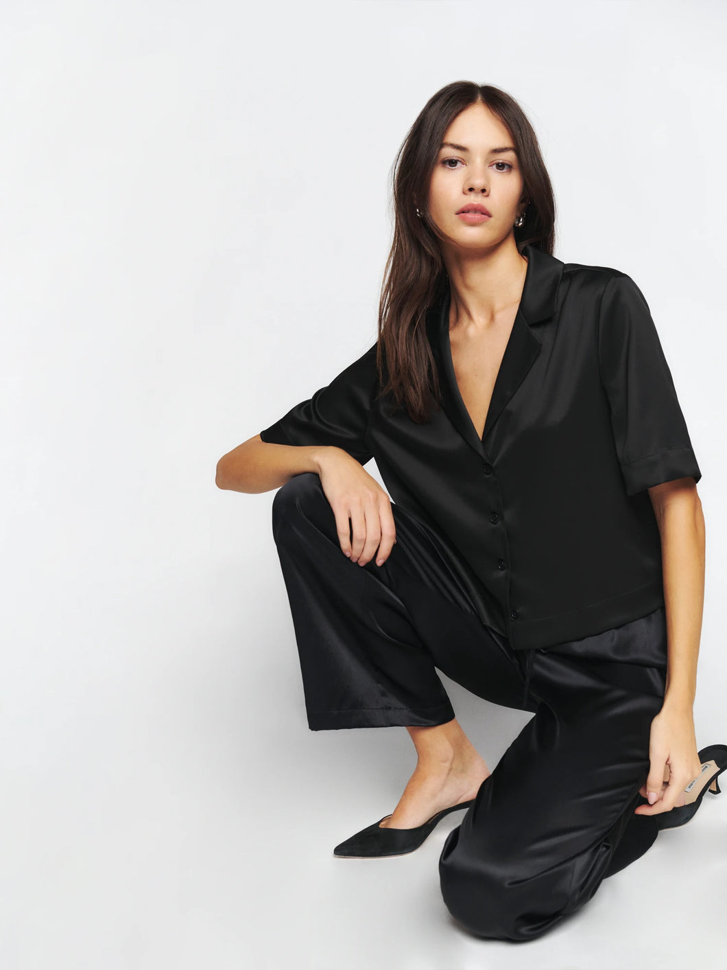 Silk boxy top