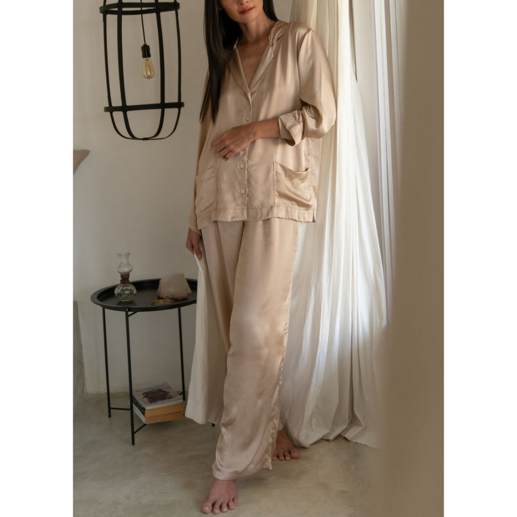 BEIGE PAJAMAS SET