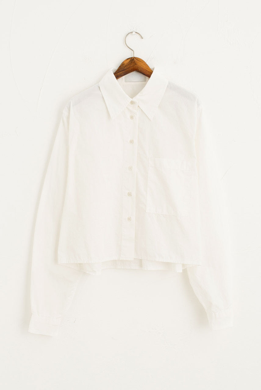 Large pocket shirt | White