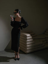 Load image into Gallery viewer, Blouson sleeve midi dress
